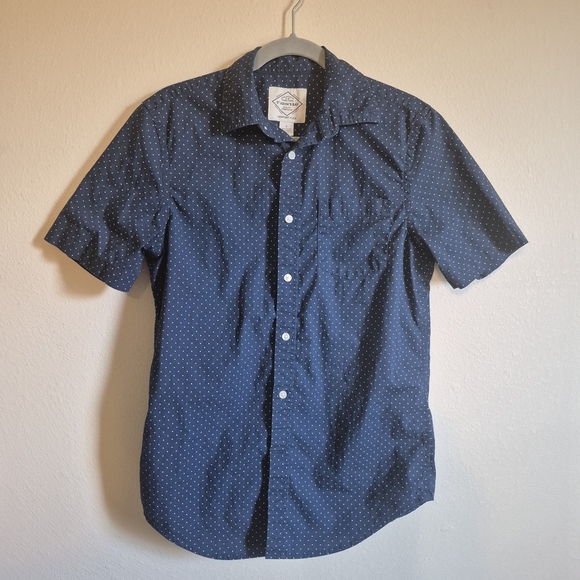 St. John's Bay Men's Blue Polka Dot Shirt - Picture 2 of 4